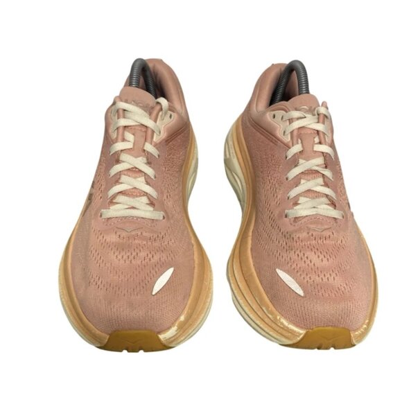 Hoka One One Bondi 8 Pink Orange Womens Athletic Running Shoes Size 9 B - Picture 4 of 9
